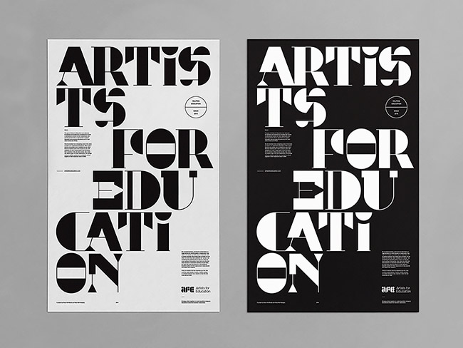 постер оформленный в технике типографики