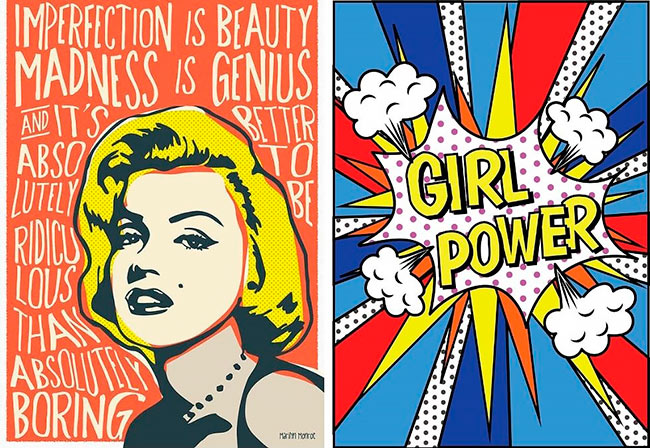 примеры постеров оформленных в стиле поп-арт